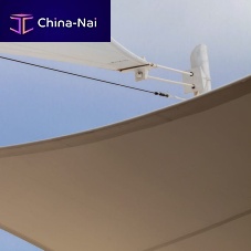 Solar protection fabric ELEGANCE PERLA FRplainpolyesterflame-retardant
