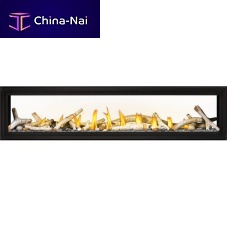 Gas fireplace LUXURIAwall-mountedSingle-sidedclosed hearth