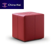 Contemporary pouf COCOleathersquareupholstered