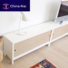 Contemporary TV cabinet SAPPOROmodularon casterswood veneer