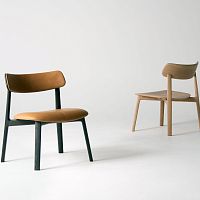 Contemporary lounge chair AATOS fabricleatherash