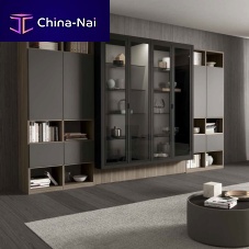 Contemporary living room wall unit ALCOVAlacquered woodlacquered aluminum
