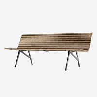 Contemporary garden bench M22_Oteakashcast aluminum