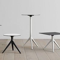 Contemporary high bar table Mari-Sollaminatepowder-coated steel baseround