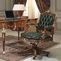 Classic office armchair ART. 2008/16leatherwoodenbrown