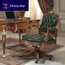 Classic office armchair ART. 2008/16leatherwoodenbrown
