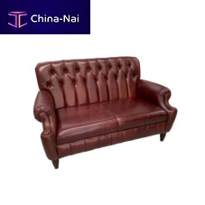 Chesterfield sofa Arnoldleathersheepskinbrown