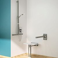 Aluminum grab bar Be-Line straighthorizontalwall-mounted