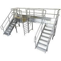 Access platform personnelwith safety railing
