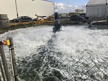 Floating aerator AQUAFEN®surfacefor wastewater treatmentfor wastewater treatment plant