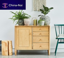 Contemporary sideboard CAPENAoakwith shelf