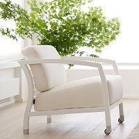 Contemporary armchair MALENAfabricleathersolid wood