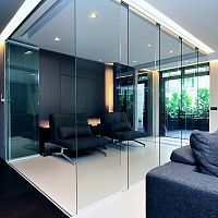 Sliding partition ASPETTOglasscommercialfor offices