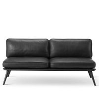 Scandinavian design sofa SPINE fabricleathergray