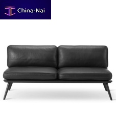 Scandinavian design sofa SPINE fabricleathergray