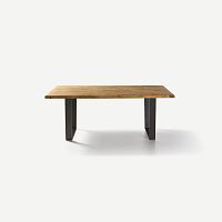 Contemporary table Cocoonoakmetal baserectangular