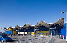 Entrance canopy IKEA SOUTHAMPTONsteelfabriccurved