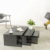 Contemporary nesting tables DENTROsteelrectangularhome