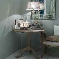 Contemporary pedestal table EDWARDSoakoak baseround