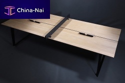 Contemporary conference table IDROTToakmetal baserectangular