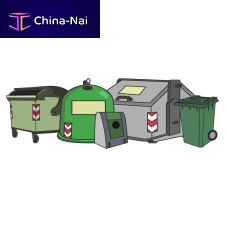 Smart waste container RMplasticfor urban wastesecure