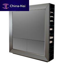 Free-standing TV mirror contemporaryrectangularwooden