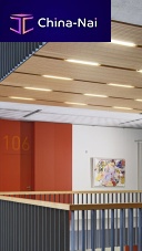 False ceiling acoustic panel DEWETON®woodenrectangularcommercial