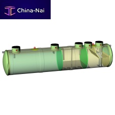 Compact sewage treatment plant 6346-51980EHbiologicalactivated sludgefor domestic use