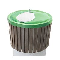 HDPE waste bin in-groundfor urban wastewith lid