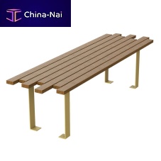 Contemporary table Bocagesolid woodDouglas firpowder-coated steel base