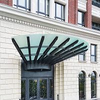 Door canopy GLUE-FIXEDfor commercial buildingsmetalglass