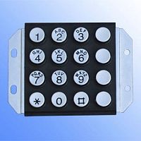 16-key keypad KP1panel-mountmetalrubber