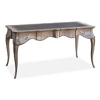 Free-standing desk FRANCISclassiclacquered woodleather