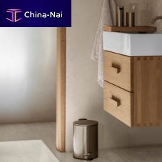 Bathroom trash can TUBOsteelwith lidfoot-operated