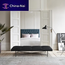 Contemporary daybed BLACKfabricleatherindoor