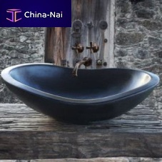 Countertop washbasin MALIBUgraniteovalcontemporary