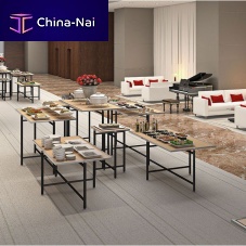 Contemporary dining table DIAMOND CROSShigh-pressure laminatesteel baserectangular