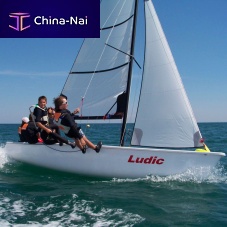 Double-handed sailing dinghy LUDICrecreationalasymmetric spinnaker