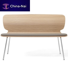 Contemporary bench KENDRAwoodenmetalfabric