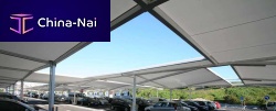Tensile structure textile membrane roof