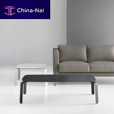 Contemporary coffee table CUAplywoodmetal baserectangular