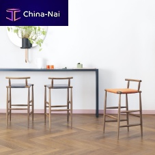 Contemporary bar chair Pelleossaindoorleatherstraw