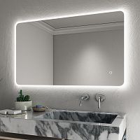 Wall-mounted bathroom mirror ETNAcontemporaryrectangularwhite
