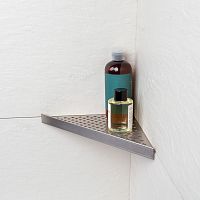 Bathroom shelf EUROSHELF EST90/1cornercontemporarystainless steel