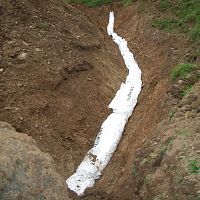 Non-woven draining sheet Drain-Bagfabricprotectionfor ground stabilization
