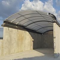 Aluminum roofing polycarbonateslidingretractable