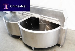 Stainless steel cheese vat Double O