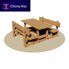Traditional table and bench set MINIwoodengalvanised steelchild's