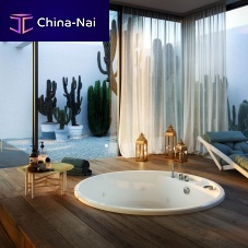 Round bathtub NUBEA for homescontemporarydeep