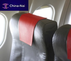 Aircraft cabin headrest cover